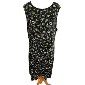 Coldwater Creek Vintage 90s Dress Sheath Slinky Acetate Shoes Barbie P XL y2k